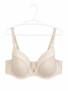 Ann Taylor Nude Polka Dot Lace Push-Up Bra – 40D EUC